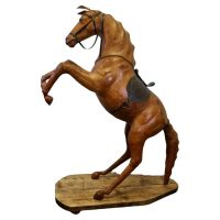 Life Size Arts and Crafts Leather Model of a Horse Almost Life Size Leather Horse
