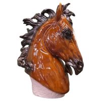 Life Size Italian Ceramic Hand Made Horse Head