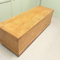Long Narrow Victorian Pitch Pine Box