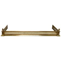 Long Victorian Pierced Brass Fender