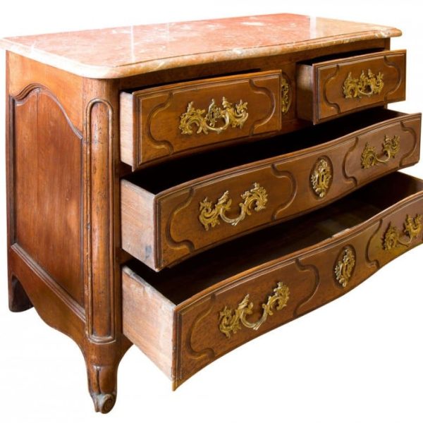 Louis XV marble topped commode