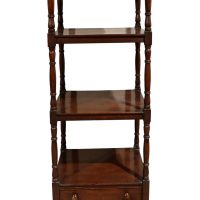 Mahogany 4 Tier Whatnot