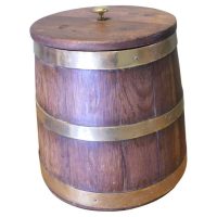 Merchant Navy “Grog Tub”, Oak and Brass Sailor’s Rum Barrel