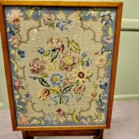 Metamorphic Embroidered Fire Screen Occasional Table Superb expertly hand embroidered