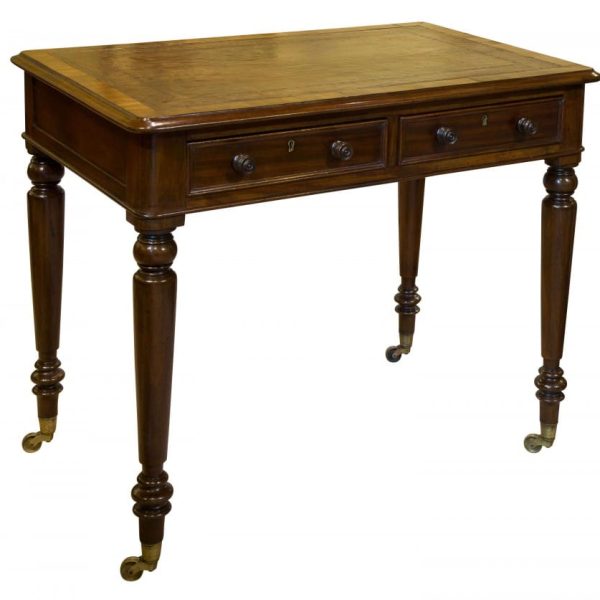 Mid 19th Century 2 drawer mahogany writing table
