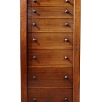Mid-19th Century Mahogany Wellington Chest of Eight Drawers, Circa 1850