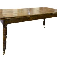 Mid 19thC French Elm Draw Leaf Table