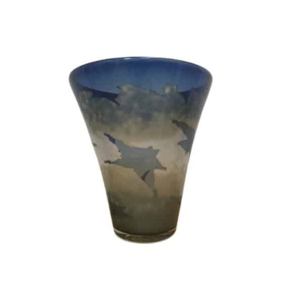 KYOTO, Japan Art Glass Vase,Signed.