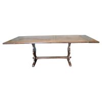 Mid Century Golden Oak Extending Refectory Table