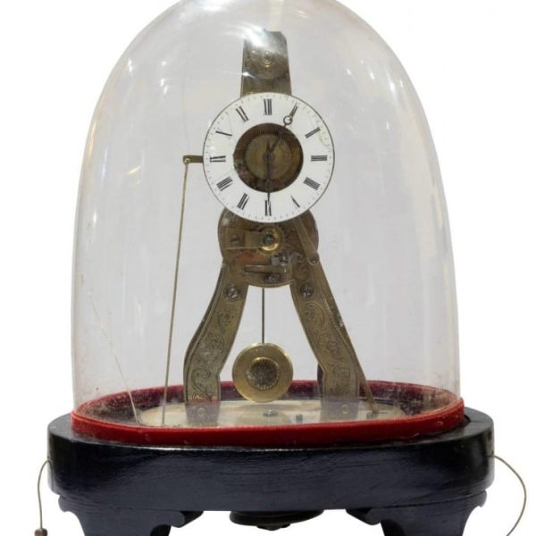 Minature Fusee Skeleton Alarm Clock