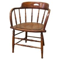 Oak Smokers Bow Office or Desk Chair
