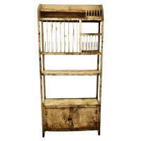 Old French Distressed Metal Field Kitchen Dresser, Drainer