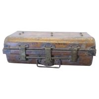Old Metal (Best Steel) Travel Cabin Trunk, Hand Luggage, by T. WILKES %26 SONS