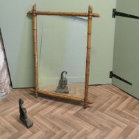 Original French Bamboo Wall Mirror