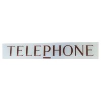 Original GPO Glass “TELEPHONE” sign from a Red Phone Box From the 1950s