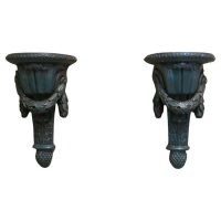 Pair of 19th Century Green Wall Brackets