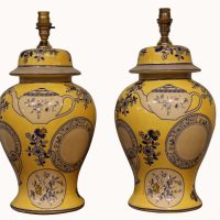 Pair of Decorative Ceramic Table Lamps, circa 1980
