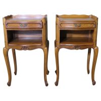 Pair of French Cherry Bedside Cabinets