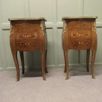 Pair of French Ormolu and Walnut Side Cabinets This is a very beautiful pair of cabinets