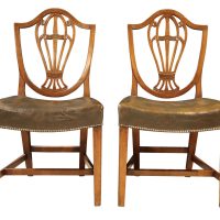 Pair of Georgian Shield Back Chairs