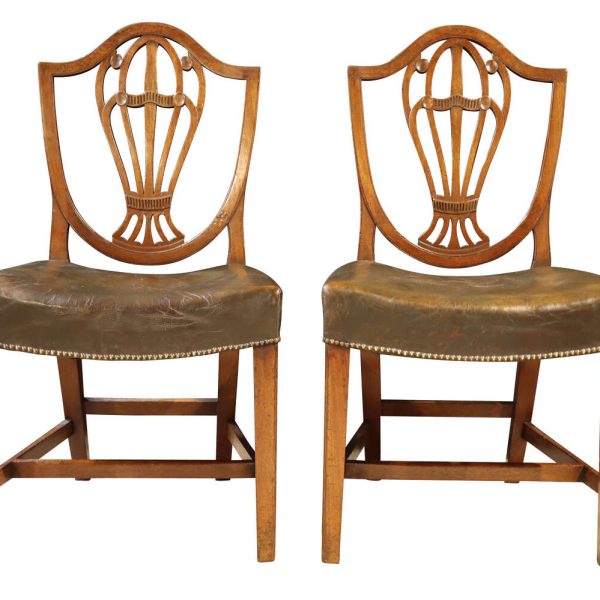 Pair of Georgian Shield Back Chairs