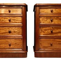 Pair of Victorian Mahogany Bedside Chests, Circa 1850