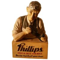 Phillips Stick a Soles and Heels Cobblers Shop Advertising Display Mod