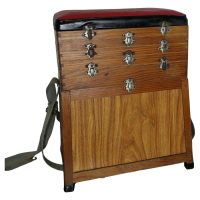 Pine Fishing Bait Box with Seat This well used piece