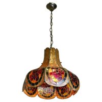 Pop Art Classic, a 1960s Tiffany Style Moulded Leaded Ceiling Shade