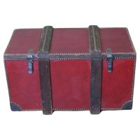 Purpose Made Leather Travel Trunk Strong Box
