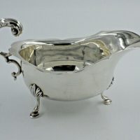 Vintage Sterling Solid Silver Gravy Sauce Boat Harrods Ltd