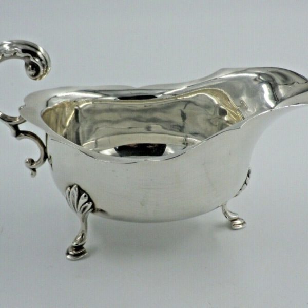 Vintage Sterling Solid Silver Gravy Sauce Boat Harrods Ltd
