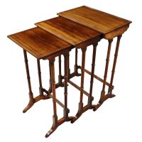Regency Rosewood Nest of Three Tables, c.1820