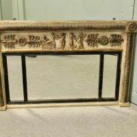 Regency Triple Plate Sculptured Mirror or Over Mantle