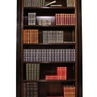 Retro Ebonised and Macassar Wood Open Bookcase, Architectural Design, Circa 1970