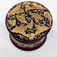 Ruby Red Gilt Jar