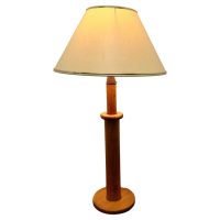 Rustic Table Lamp Made From a Wool Bobbin A good attractive rustic table lamp