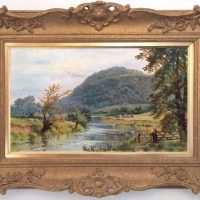 English School Oil&#8217;d Board Scottish Landscape