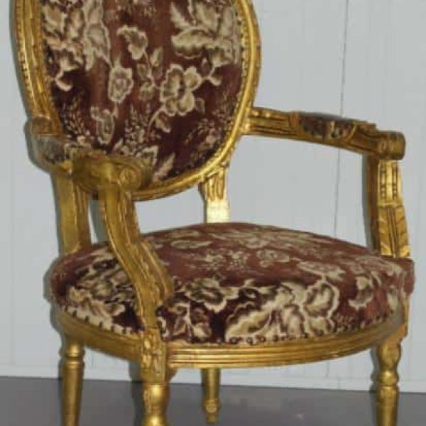 19th century French gilt occasional parlour chair