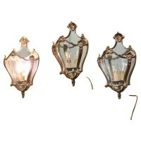 Set of 3 Louis XV Maison Arlus Style French Wall Lights