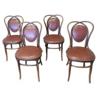 Set of 4 Thonet Bistro Bentwood Chairs