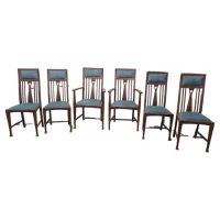 Set of 6 Arts and Crafts Dining Chairs
