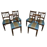 Set of 6 Edwardian Oak Dining Chairs
