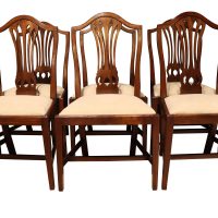 Set of Six George III Mahogany Dining Chairs, Circa 1800