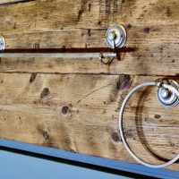 Silver Plated Towel Rail and Towel Ring