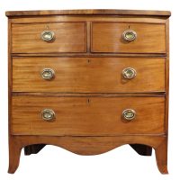 Small 19th Century Mahogany Bow Front Chest of Drawers