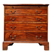 Small George III Mahogany Chest of Drawers with Brushing Slide, Circa 1800