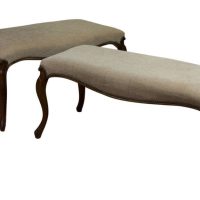 Smart Pair of Walnut Victorian Stools