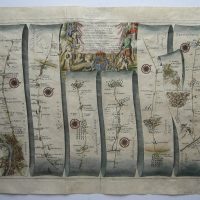 Rare strip or road map from London to Aberystwyth!