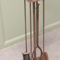 Stylish Arts and Crafts Copper Fireside Companion Set, Fireside Tools